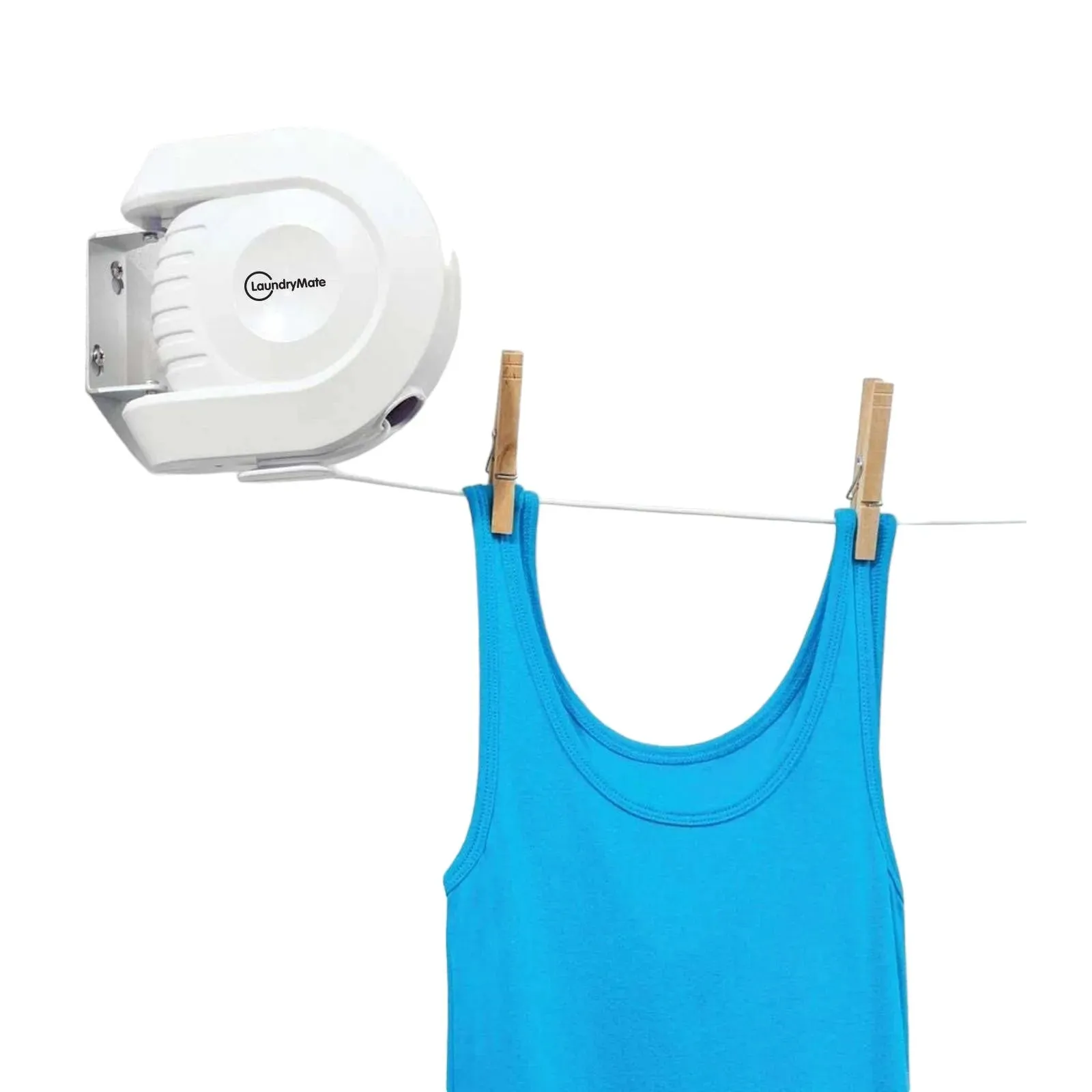 15m Retractable Washing Line Wall Mounted Clothes Reel for Indoor or Outdoor Use
