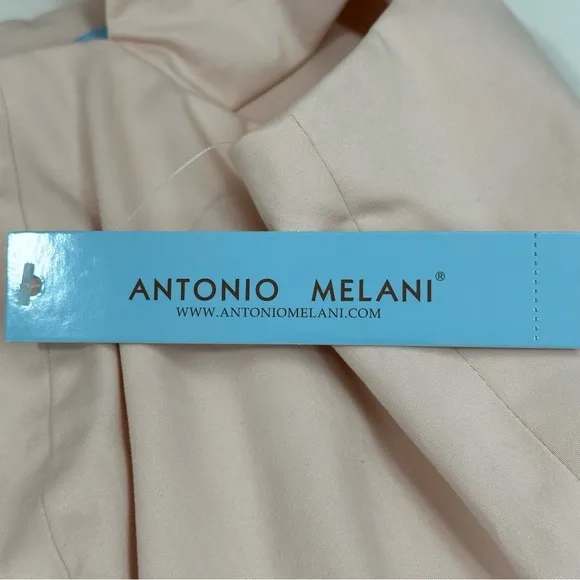 $179 NWT ANTONIO MELANI Lori Sateen Off The Shoulder Dress Size 4 Pink R…