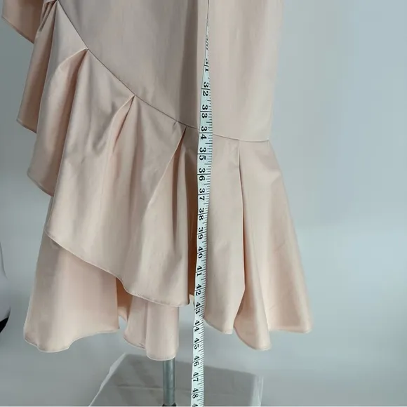 $179 NWT ANTONIO MELANI Lori Sateen Off The Shoulder Dress Size 4 Pink R…