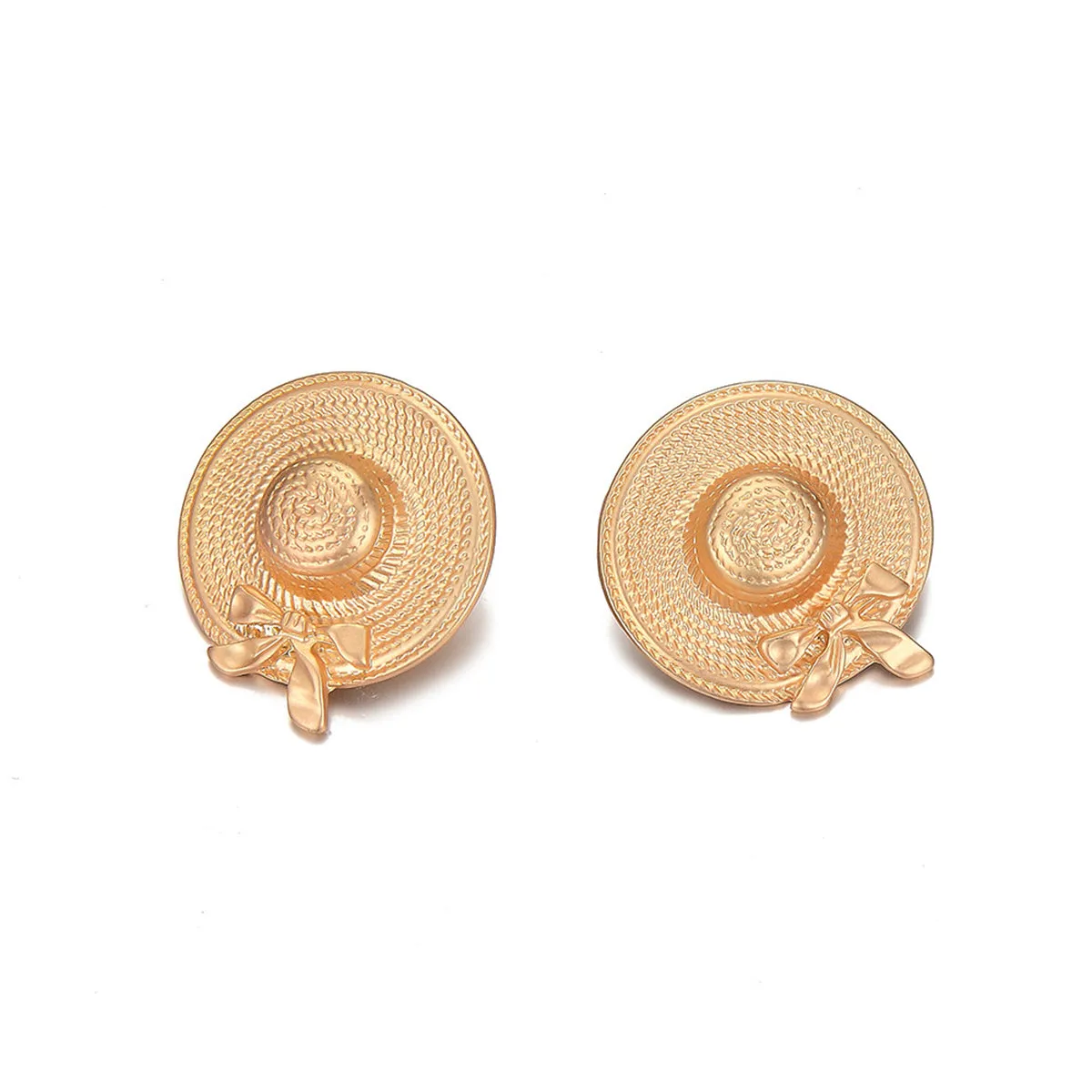 18K Gold-Plated Sunhat Stud Earrings
