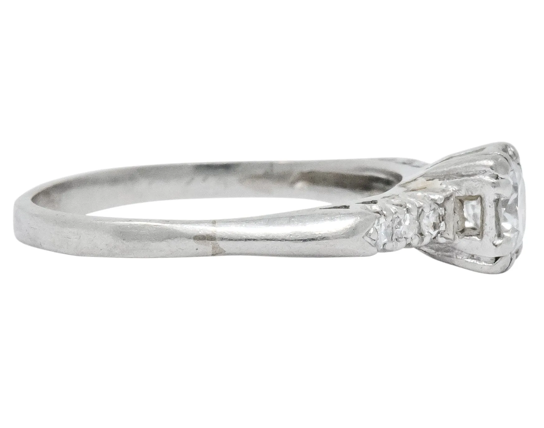1940's Retro 0.50 CTW Diamond Platinum Engagement Ring