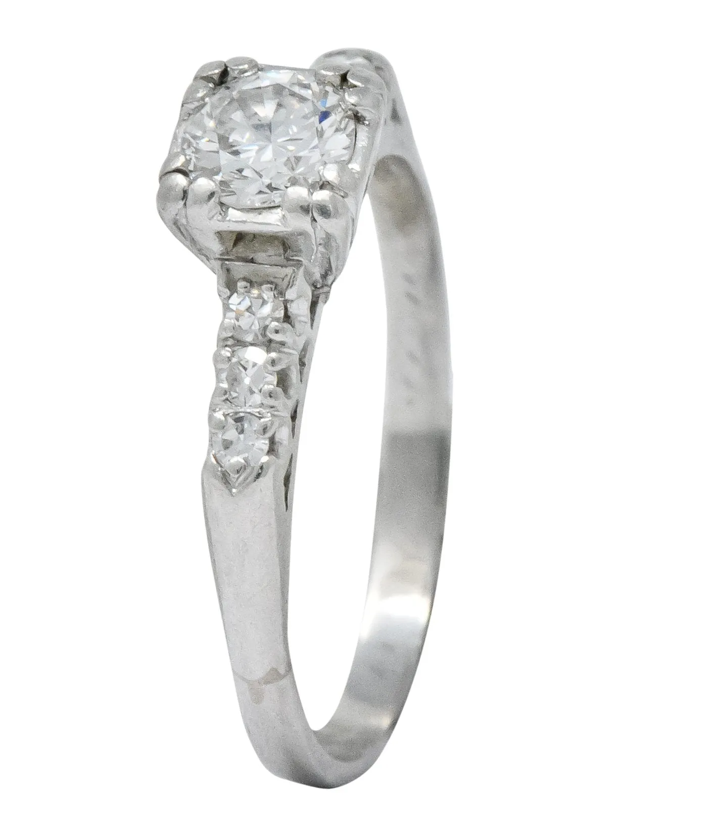 1940's Retro 0.50 CTW Diamond Platinum Engagement Ring