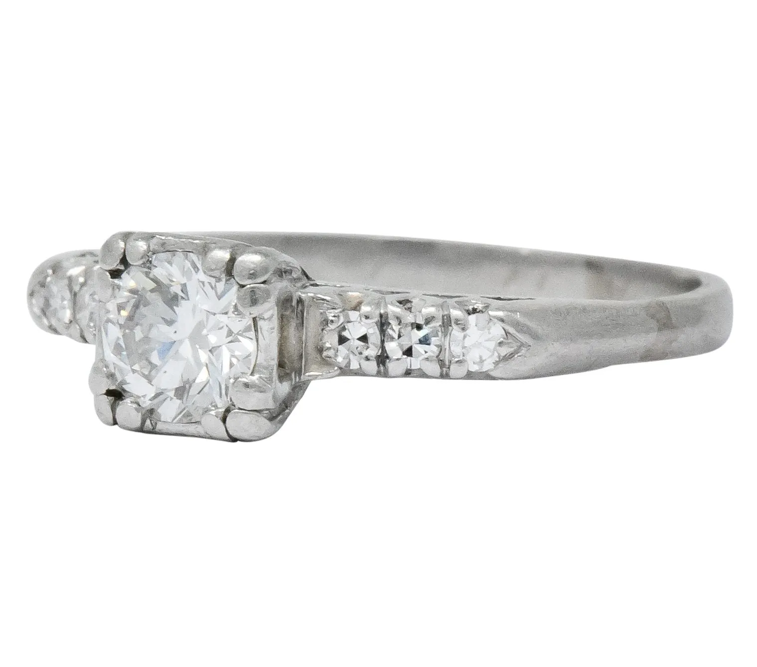 1940's Retro 0.50 CTW Diamond Platinum Engagement Ring