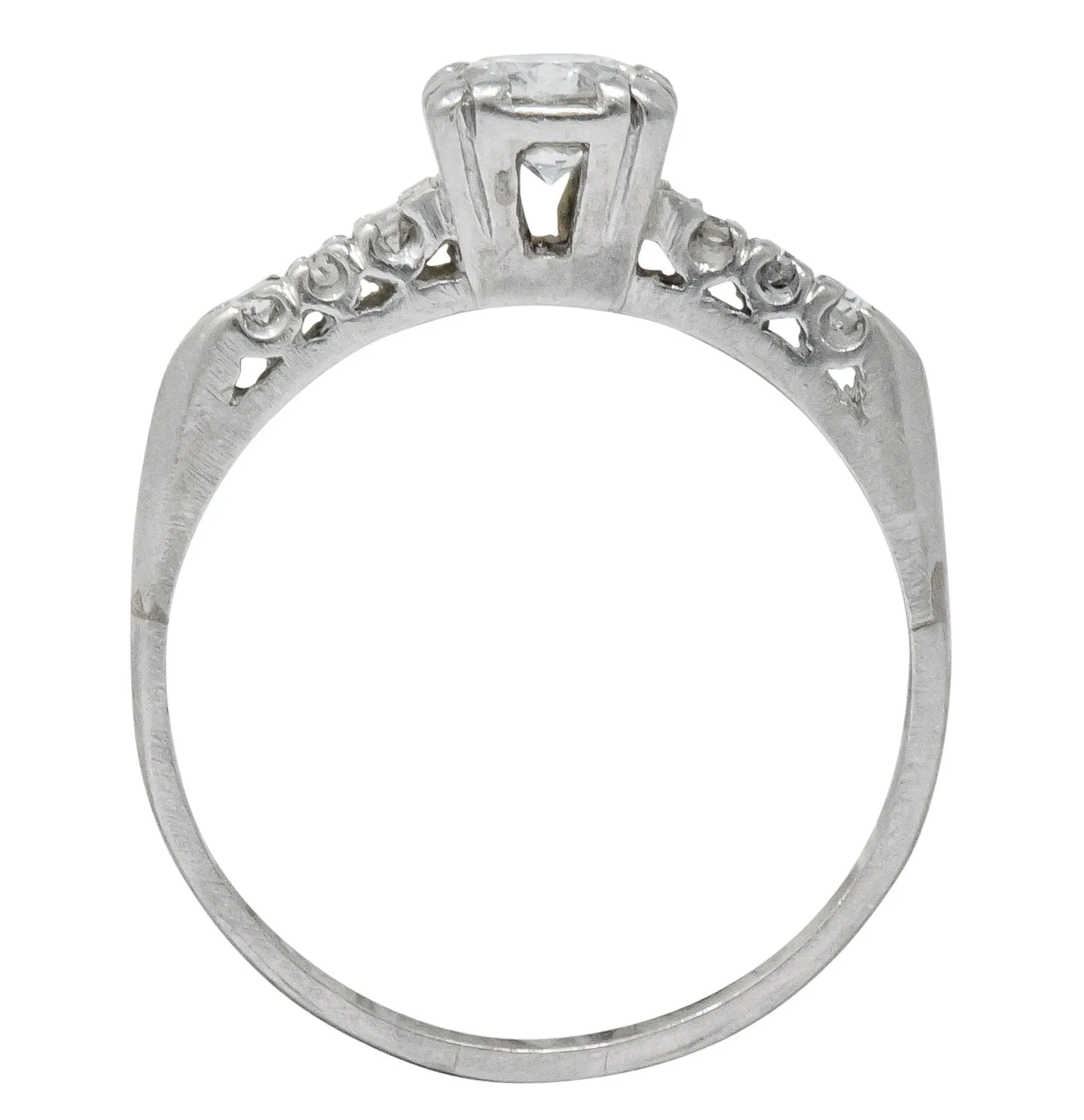1940's Retro 0.50 CTW Diamond Platinum Engagement Ring