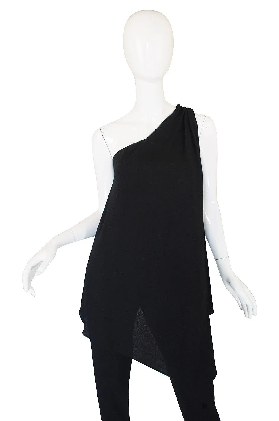 1970s Joy Stevens Black Jersey Jumpsuit