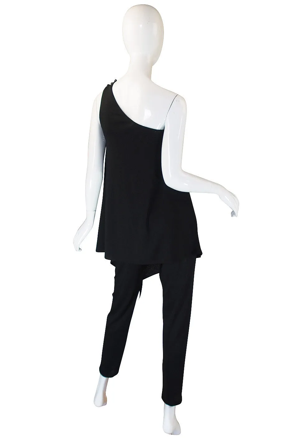 1970s Joy Stevens Black Jersey Jumpsuit