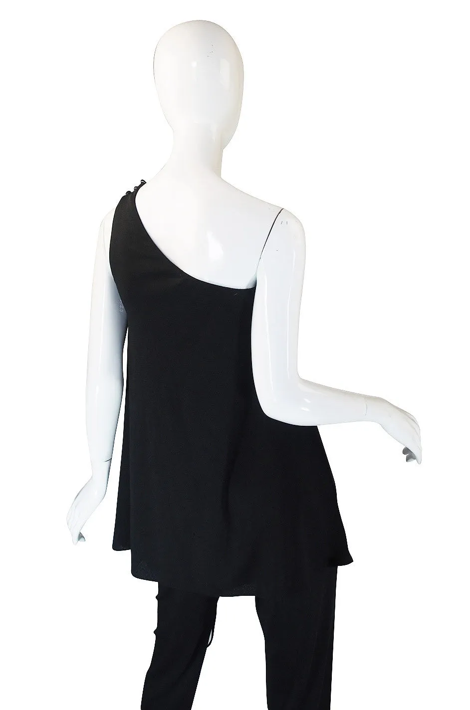 1970s Joy Stevens Black Jersey Jumpsuit