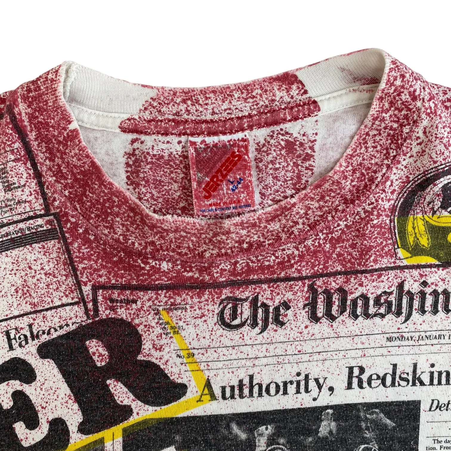 1990 Washington Redskins All Over Print T-Shirt