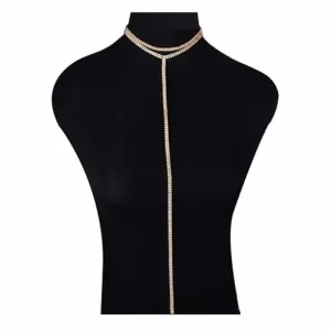 1PCS Y Lariat Layered Studded Necklace