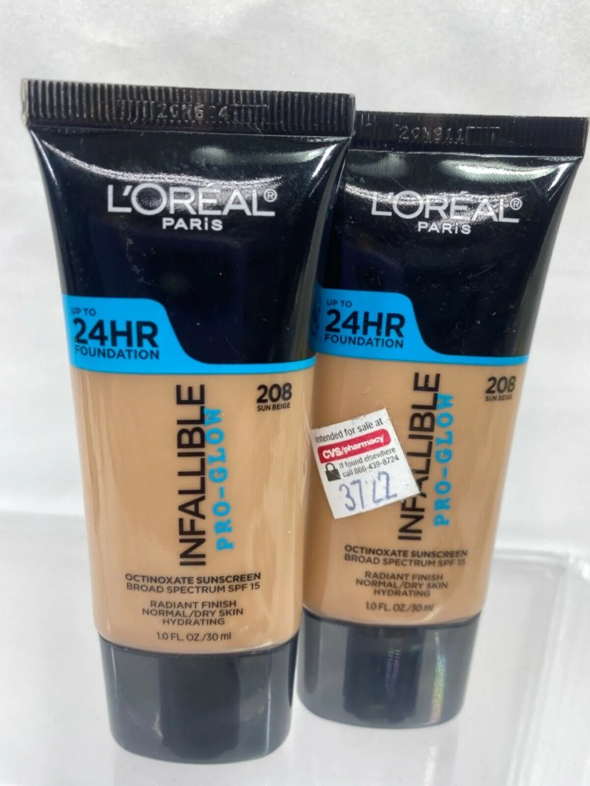 (1pk&2pk) L'Oreal Infallible Pro-Glow Foundation Makeup YOU CHOOSE Old Formula