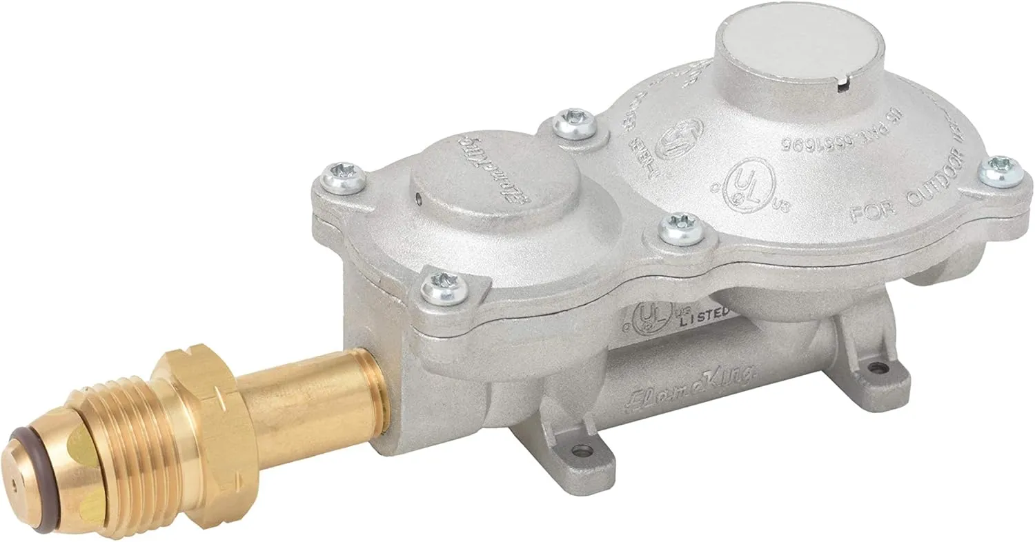 2 Stage Propane LP Horizontal Super Compact Regulator with PO 100lb tank,