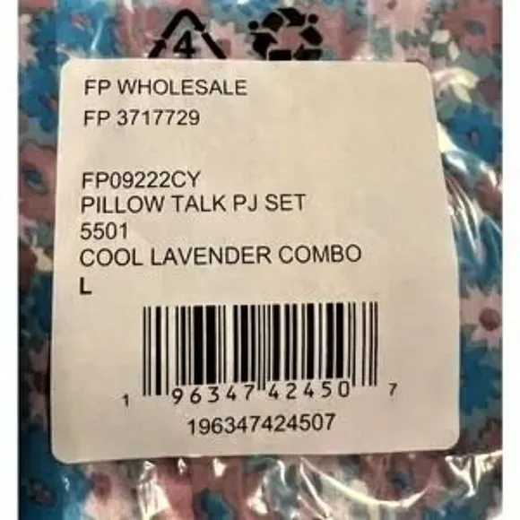 56% OFF 3Pc Nwt Free People Pillow Talk Satin Pajama Set LAVENDER &amp; Nwt …