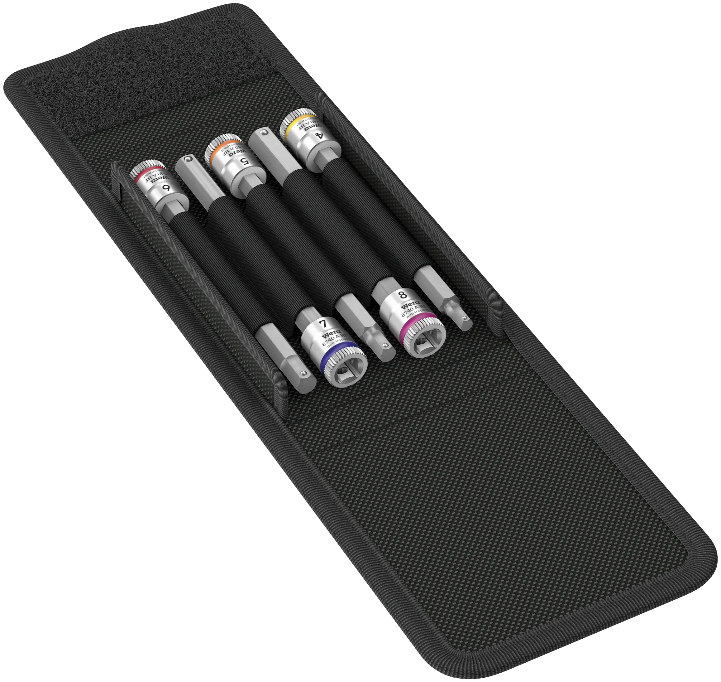 8740 A HF 1 Zyklop bit socket set with holding function, 1/4" drive
