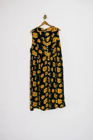 90’s SUNFLOWER DRESS / EXTRA LARGE