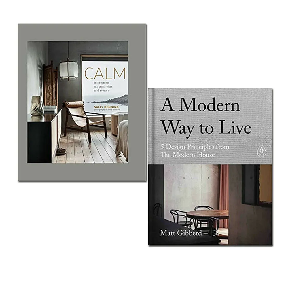 A Modern Way to Live Matt Gibberd, Calm Sally Denning 2 Books Collection Set