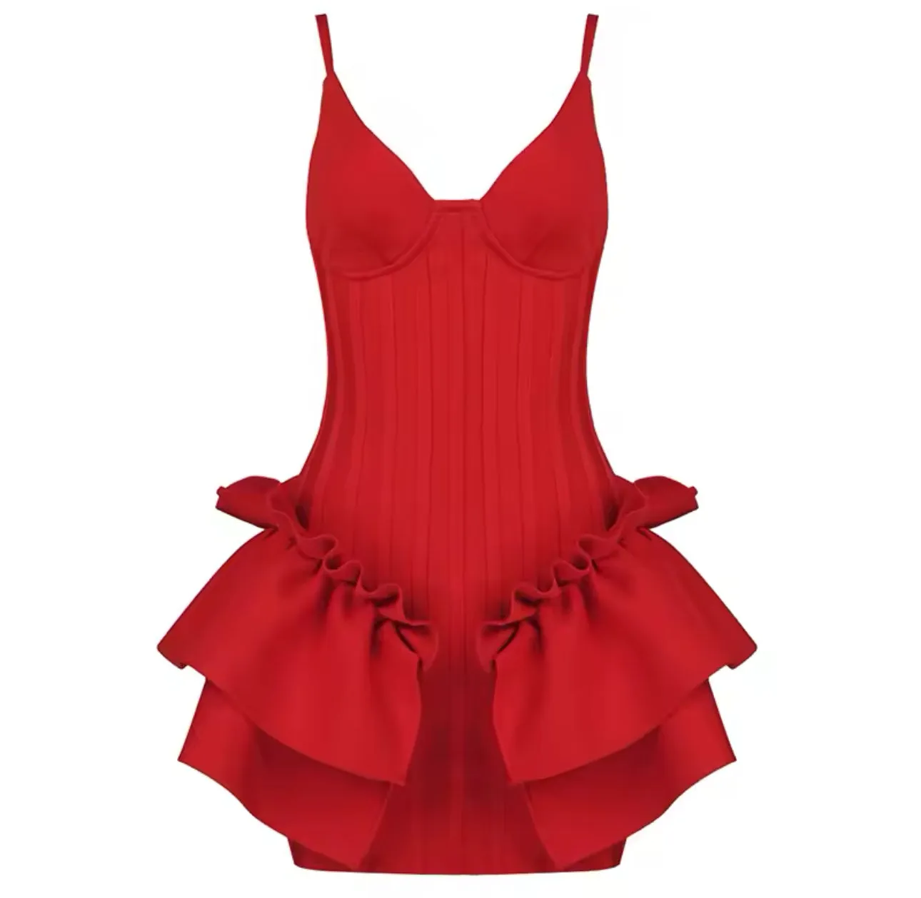 Ace Strap Ruffle Dress