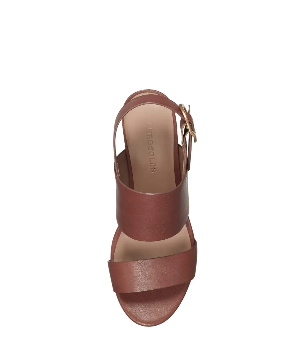 Aerosoles Camera Sandal Eggshell Leather