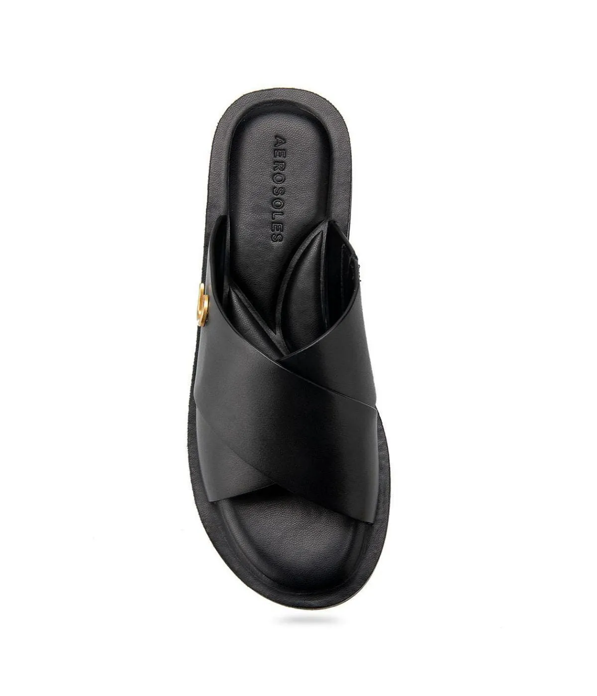 Aerosoles Charlie Slide Black Leather
