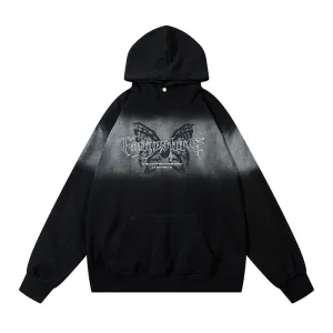 American Retro Gradient Butterfly Hoodie