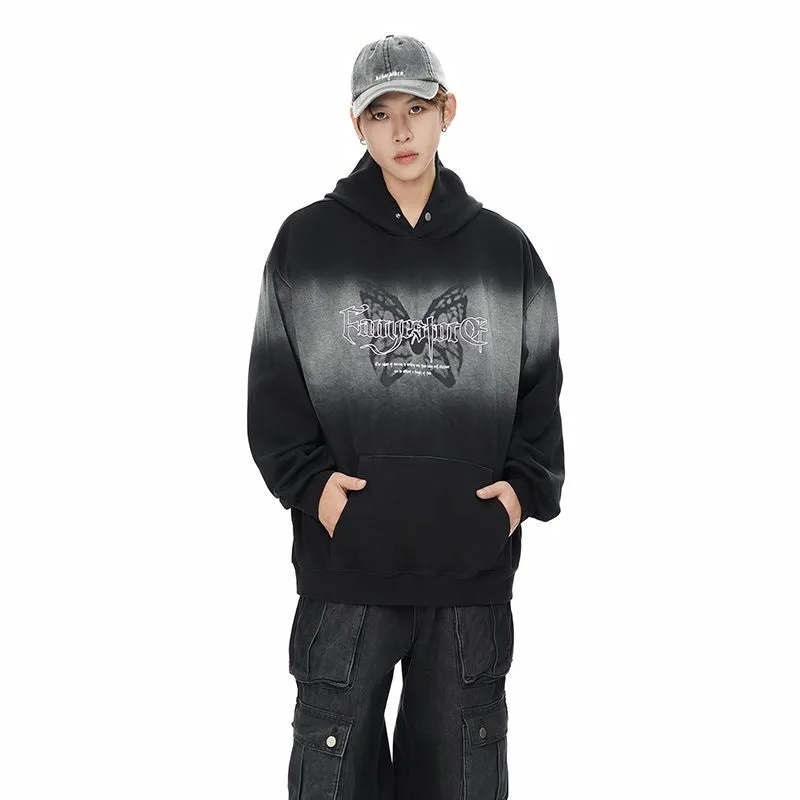 American Retro Gradient Butterfly Hoodie