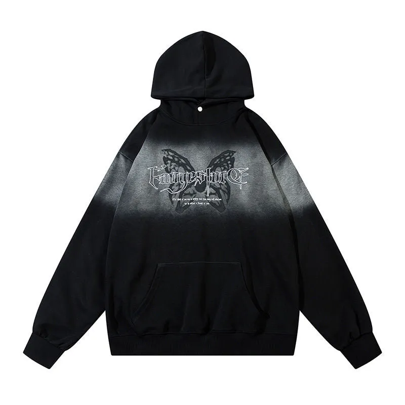 American Retro Gradient Butterfly Hoodie