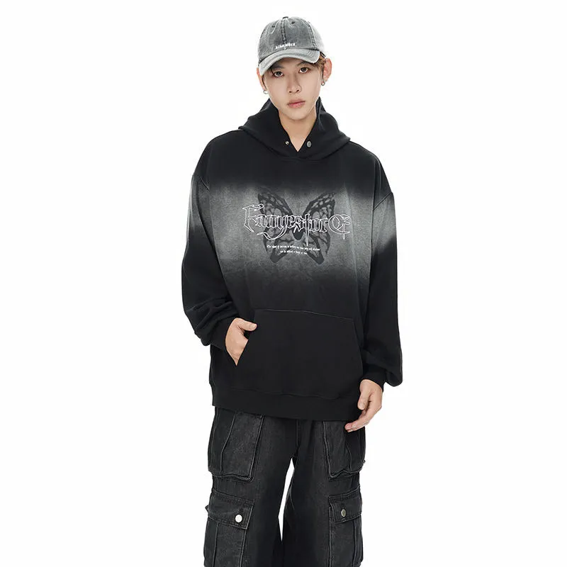 American Retro Gradient Butterfly Hoodie