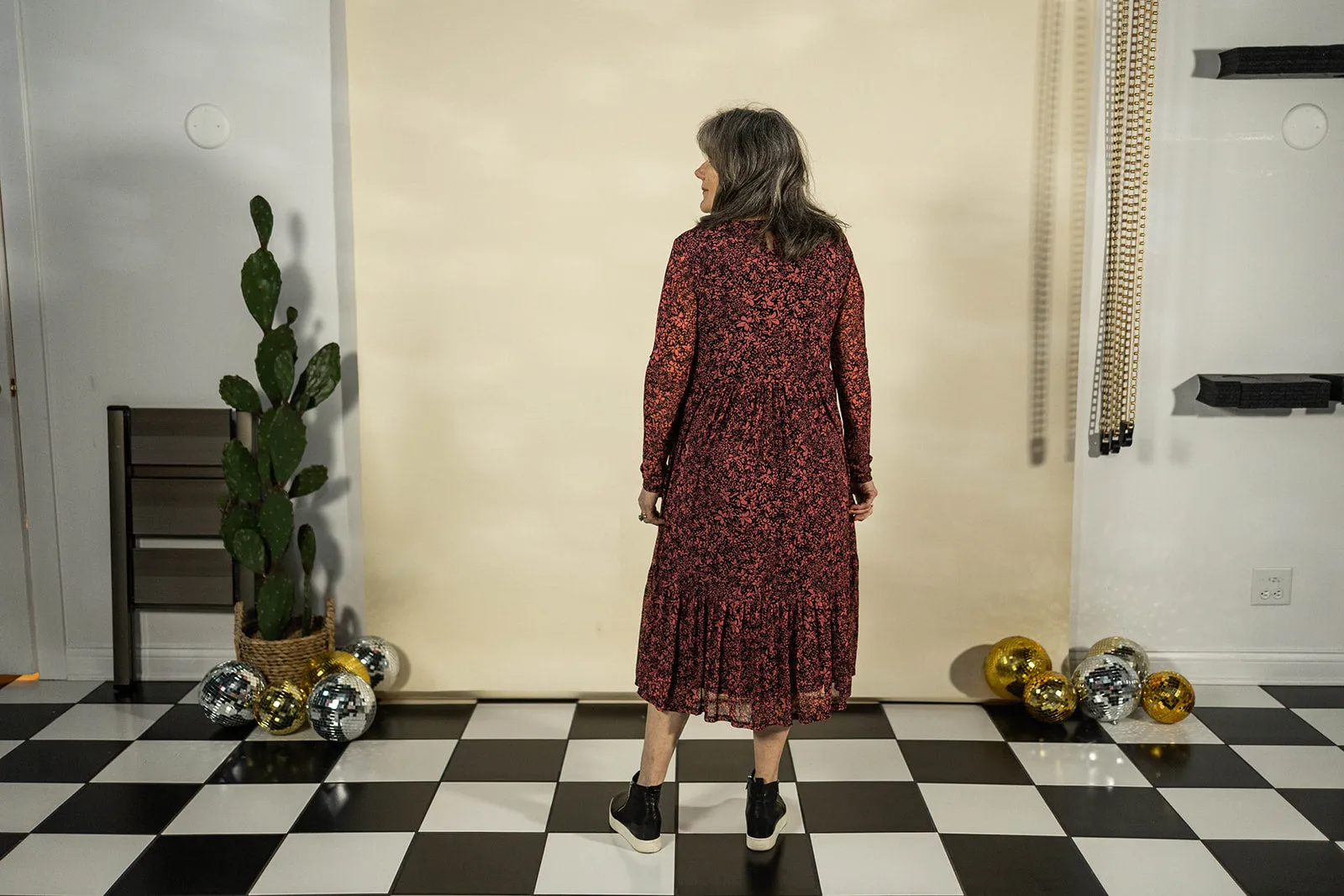 andrea midi dress in pink
