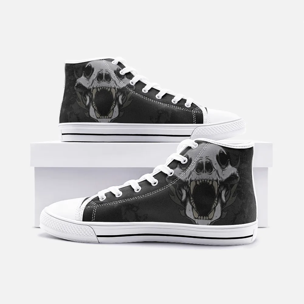 Animal Skull Unisex High Top Canvas Shoes