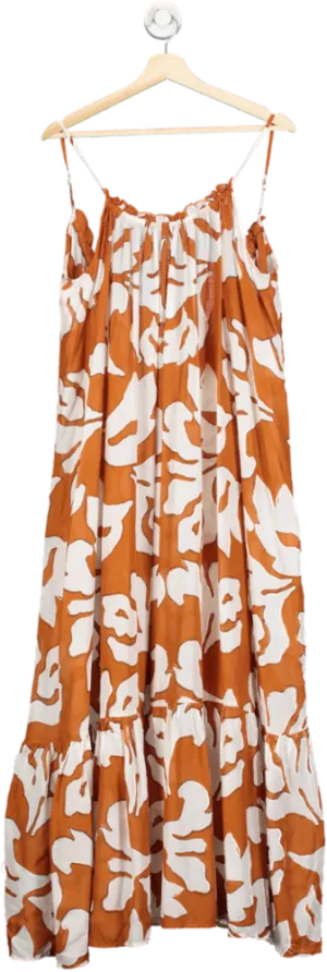 Anthropologie Orange The Malika Cover-up Maxi Dress UK XS