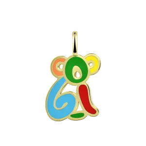 APORRO X COOGI Colored Koala Enamel Pendant