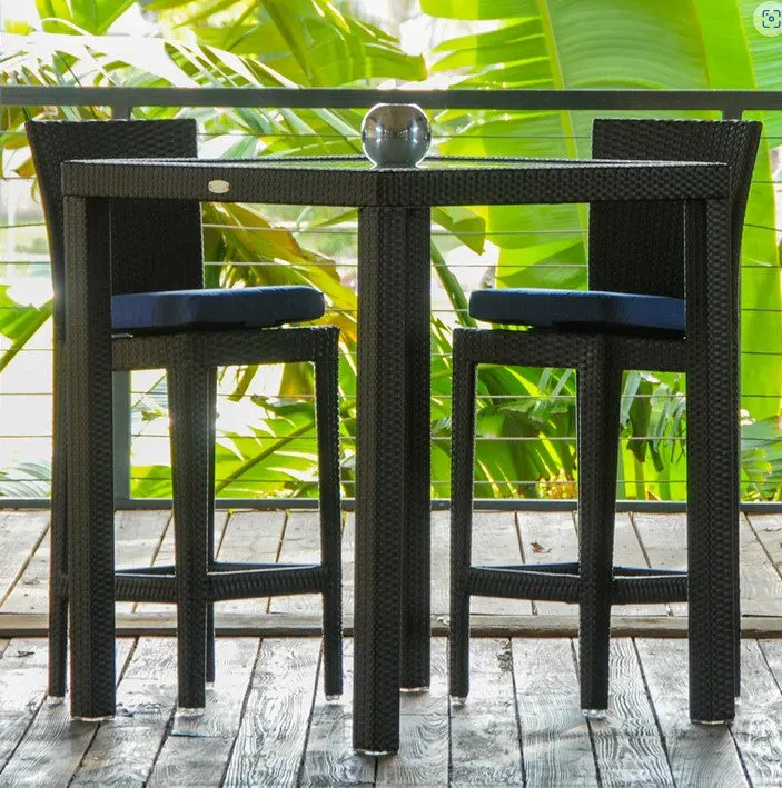 Aria Counter Height Table with Tempered Glass Top