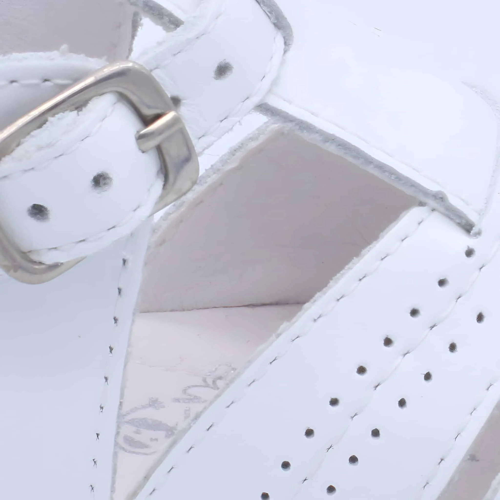 'Augusto' Boys White Leather T-Bar Sandals