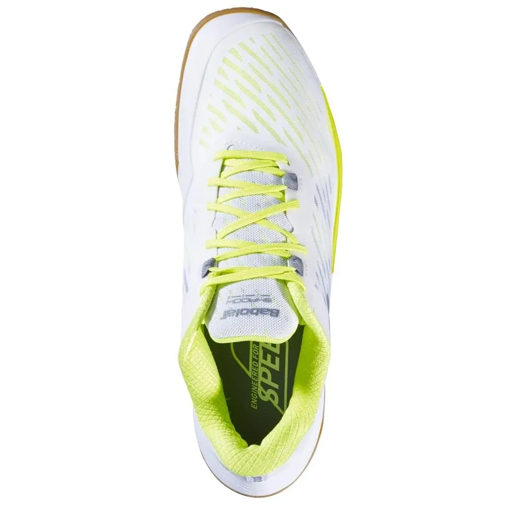 Babolat Shadow Tour 5 Mens Badminton Shoes - White / Lime