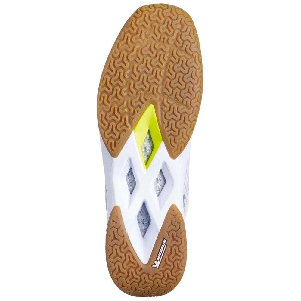 Babolat Shadow Tour 5 Mens Badminton Shoes - White / Lime