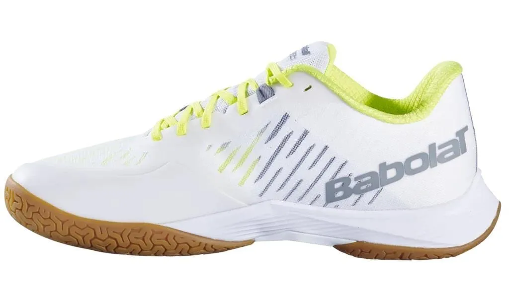Babolat Shadow Tour 5 Mens Badminton Shoes - White / Lime