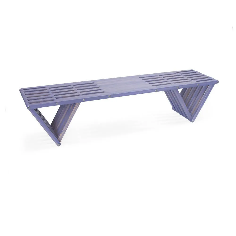 Backless Wood Bench L 72" x W 18" x H 17"