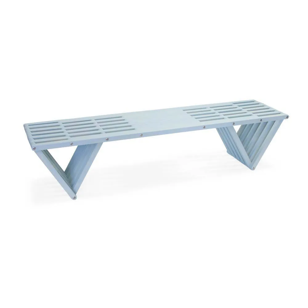 Backless Wood Bench L 72" x W 18" x H 17"