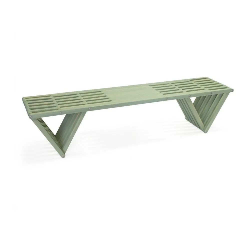Backless Wood Bench L 72" x W 18" x H 17"