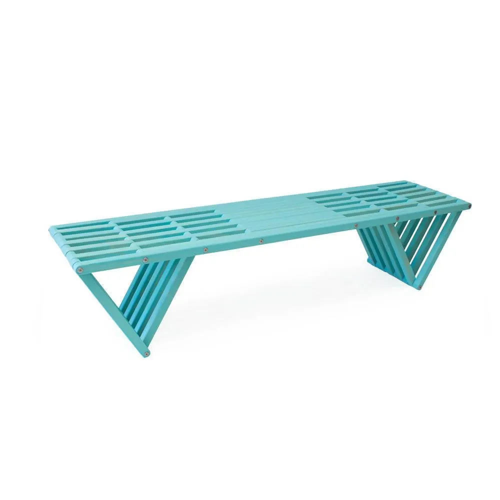 Backless Wood Bench L 72" x W 18" x H 17"