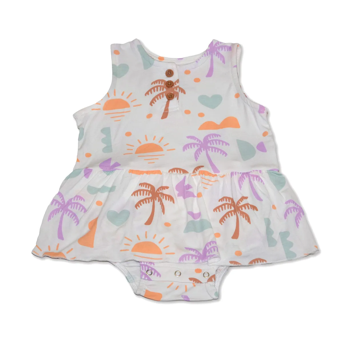 Bamboo Skirt Bodysuit (Boho Surf Print)