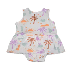 Bamboo Skirt Bodysuit (Boho Surf Print)