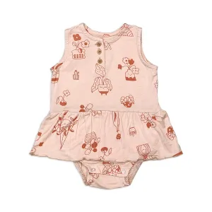 Bamboo Skirt Bodysuit (Plantastic Print)