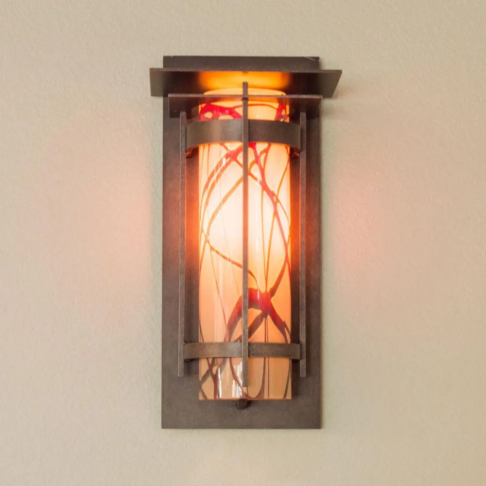 Banded Outdoor Sconce with Top Plate Medium