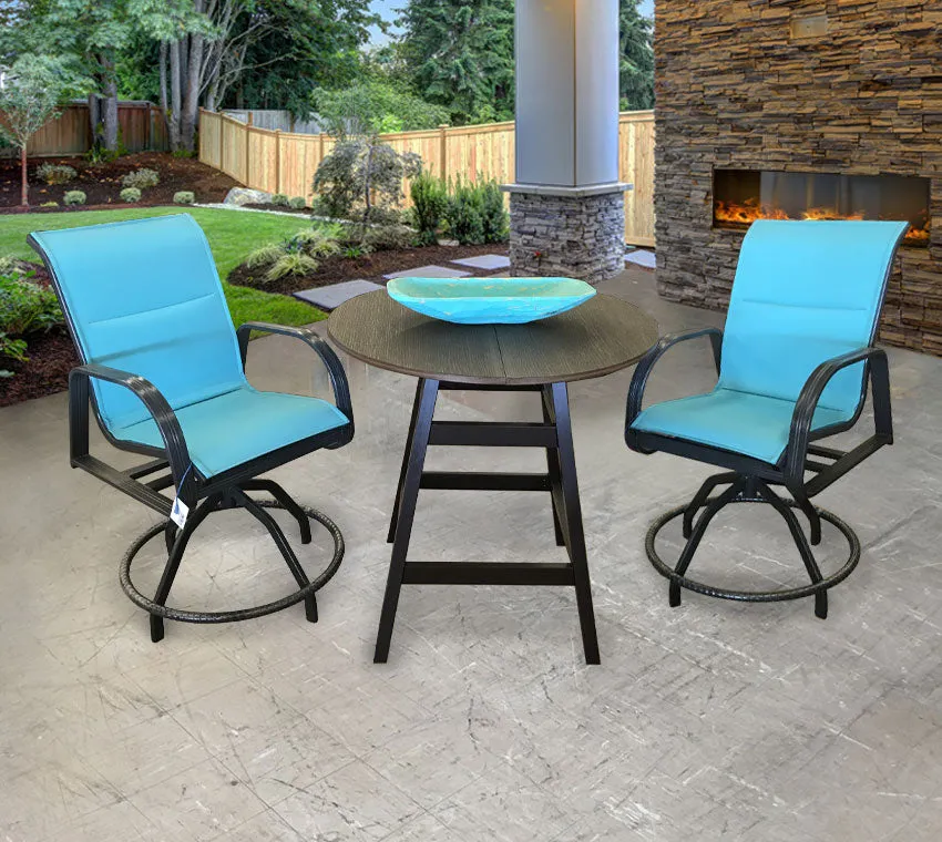 Bar Height Outdoor Table in Brown