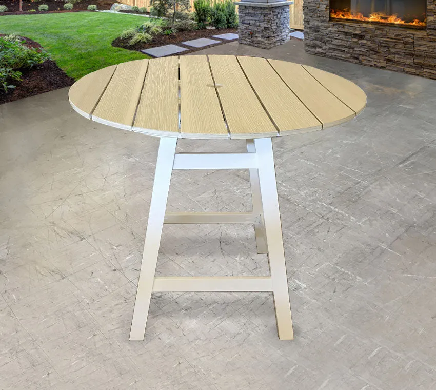 Bar Height Outdoor Table in White