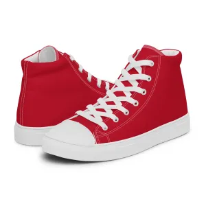 Basic Red - Sustainably Made Men's High Top Canvas Shoes