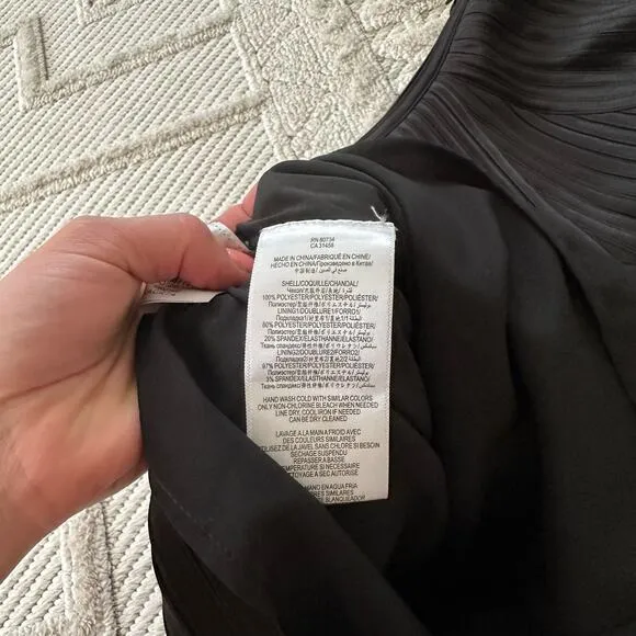 BCBGMAXAZRIA Eden One Shoulder Bodycon Mini Dress Black 4