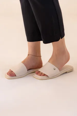 Beige Luxe Flat Slip-Ons