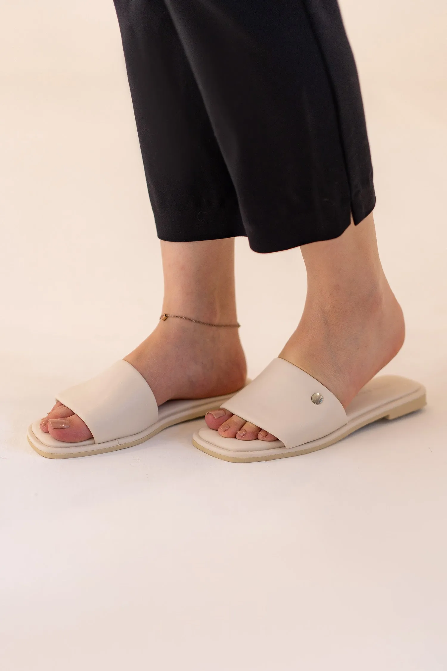 Beige Luxe Flat Slip-Ons