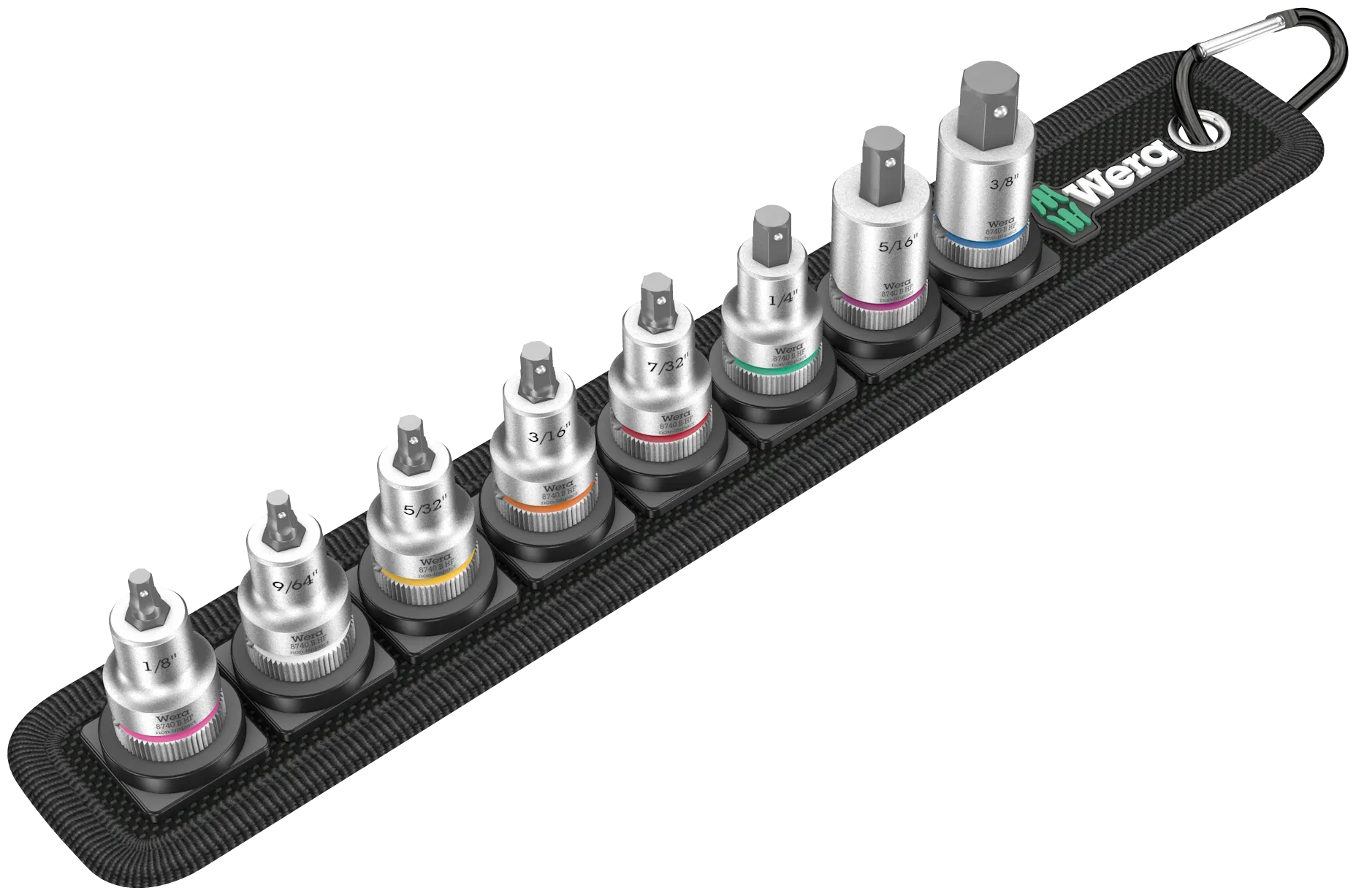 Belt B Imperial 1 Zyklop In-Hex-Plus bit socket set with holding function, 3/8" drive